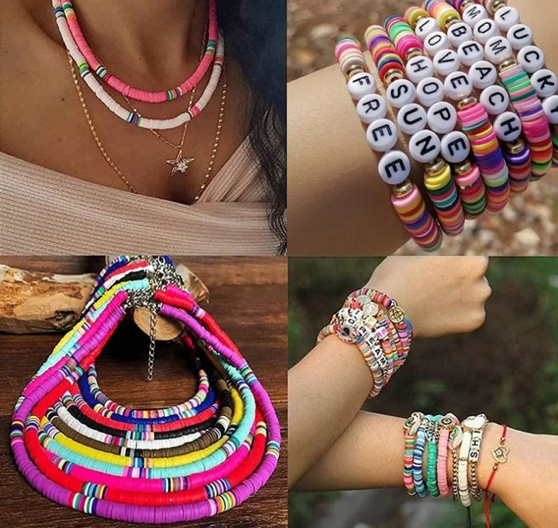 4000PCS 24 colores de perlas de arcilla de polímero para accesorios de joyería