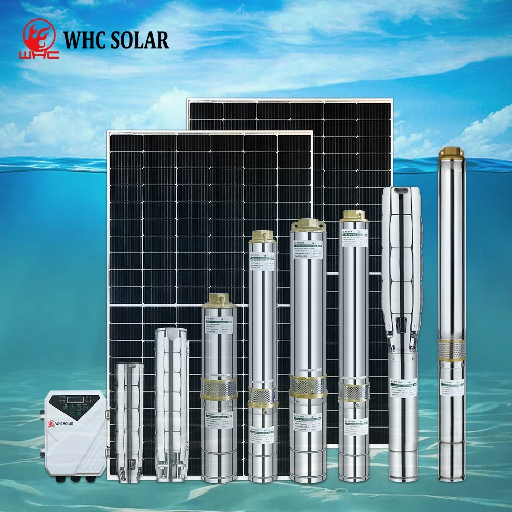 Whc Solar Portátil Deep Well submersível Mini DC 1100 W Solar Bomba de água