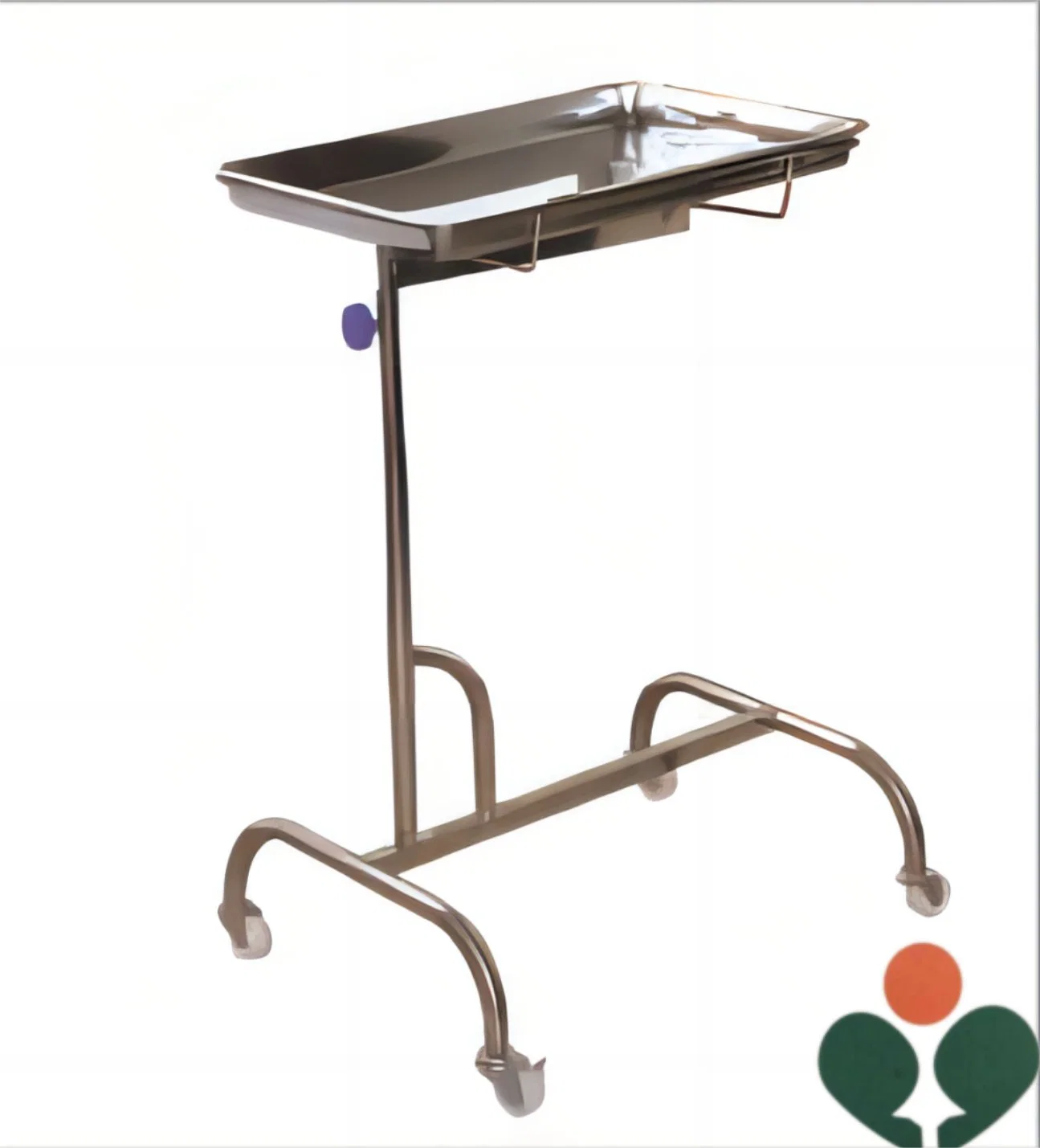 Plateau de table d'instruments en acier inoxydable chariot mobilier d'hôpital instrument de soins infirmiers