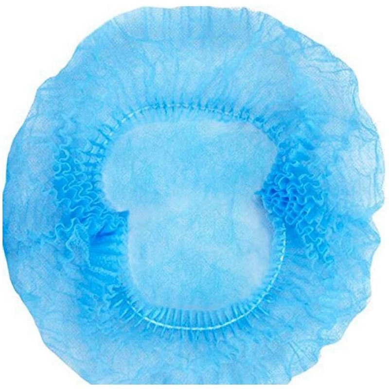 Wholesale/Supplier Disposable Doctor Nurse Surgery Dental Hair Net Head Cover Dustproof Hat Bouffant Shower Non Woven White Blue Mob Cap for Food Supply