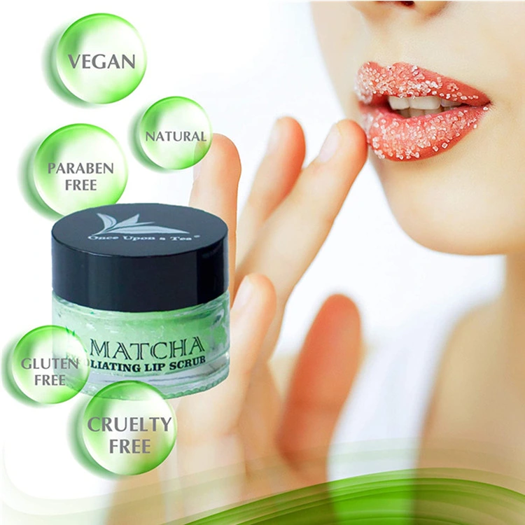 OEM/ODM Tratamiento Hidratante té verde matcha exfoliante azúcar exfoliante labial