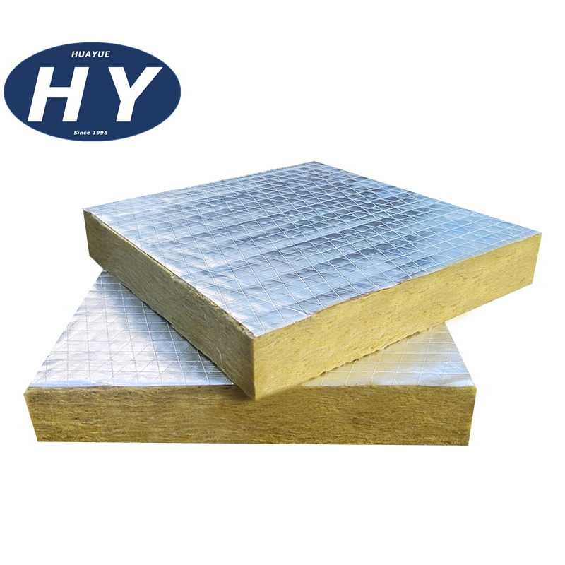 Sound Absorbing Wall Panels Aluminum Foil Mineral Rock Wool Board