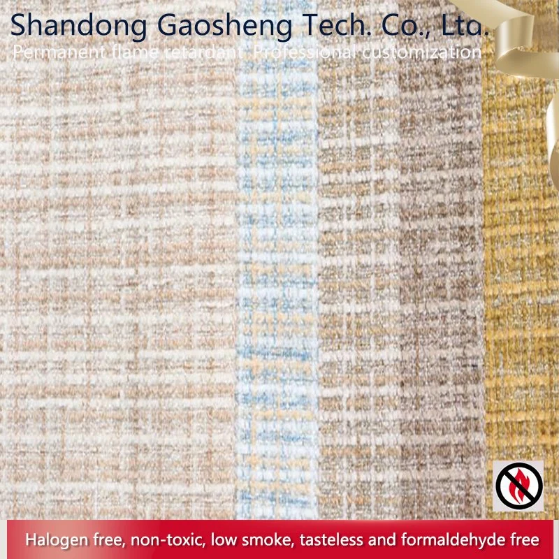 Customized Woven Flame Retardant Sofa Linen Look Upholstery Fabric for Cushions and Chairs