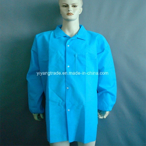 Disposable Non-Woven Jacket Lab Coat with Pocket