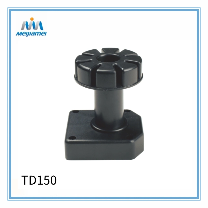 Armario de muebles de plástico negro accesorios 105-150 mm de altura ajustable de la Pierna de cocina