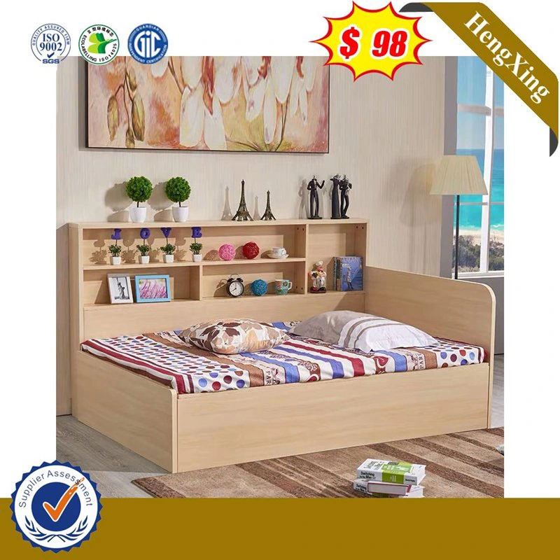 Meubles de chambre en gros Lit King Queen Double Simple avec planche en bois