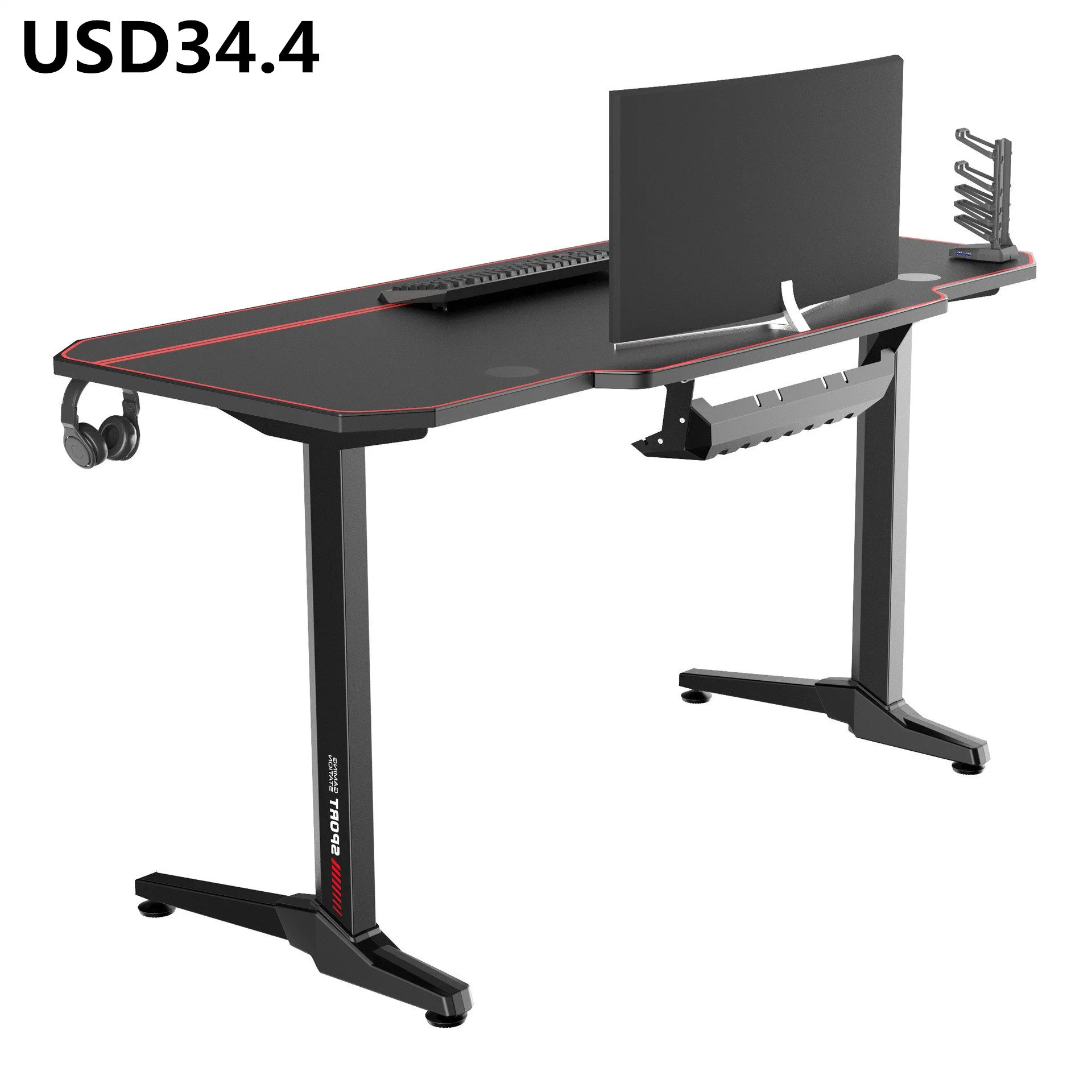 Modern Racing Computer Desk Table Professional Metal Frame Computer Desk