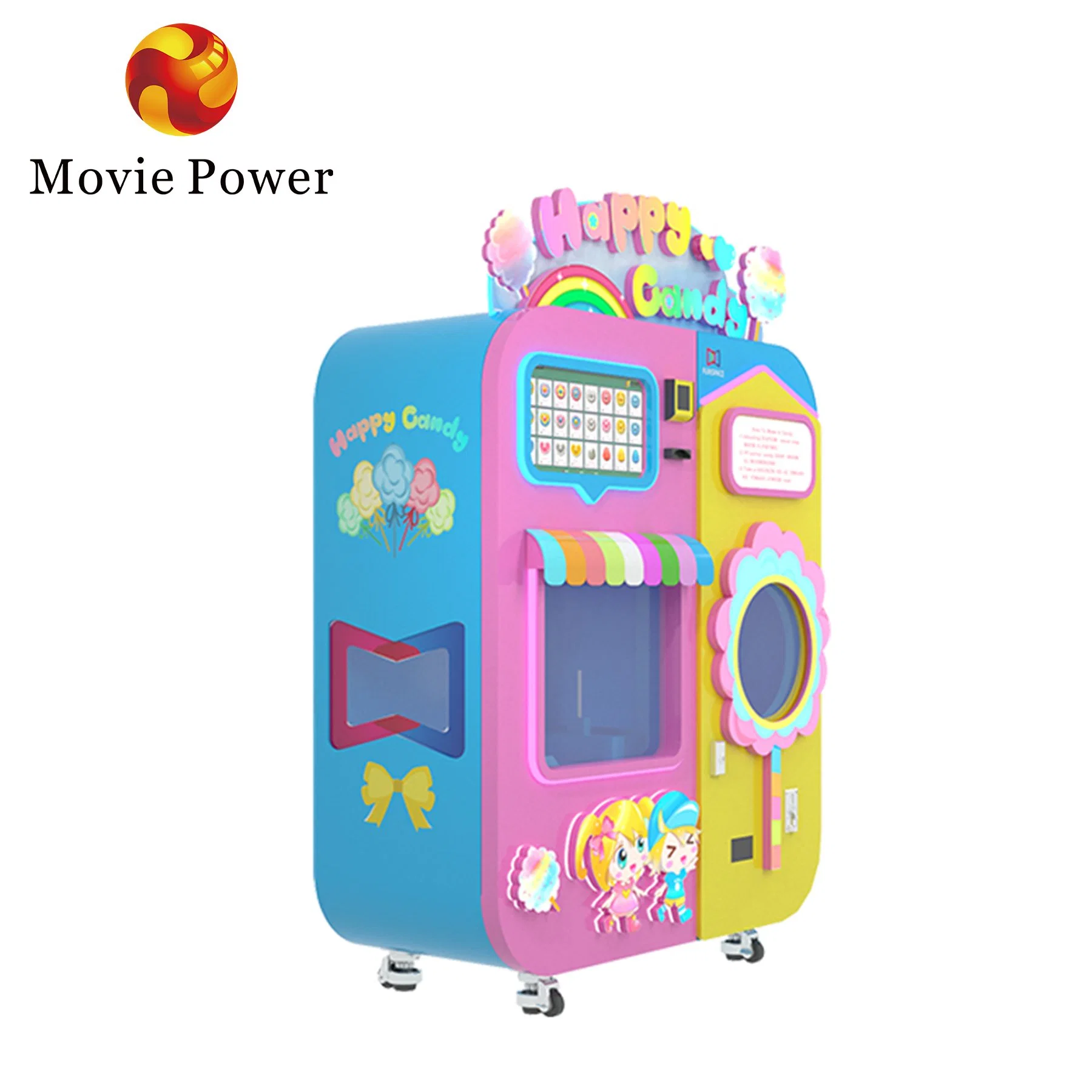 Touch Screen Custom Making Cotton Candy Vending Machine