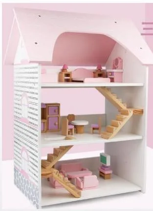 Miniatur Puppenhaus Fabrik Möbel Spielzeug Holz Handwerk DIY Zimmer