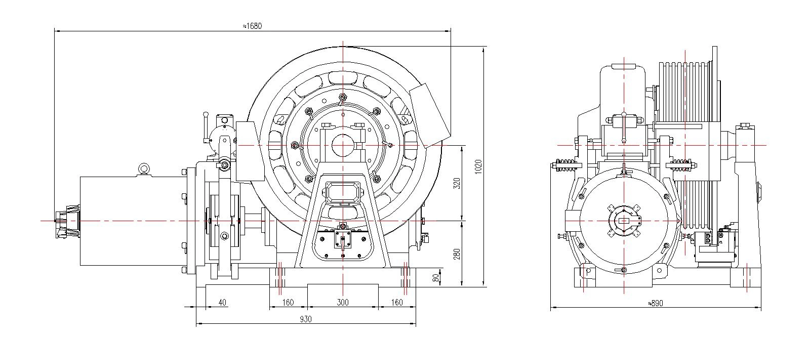 Hot Sale Passenger Elevator Parts Geared Traction Machine