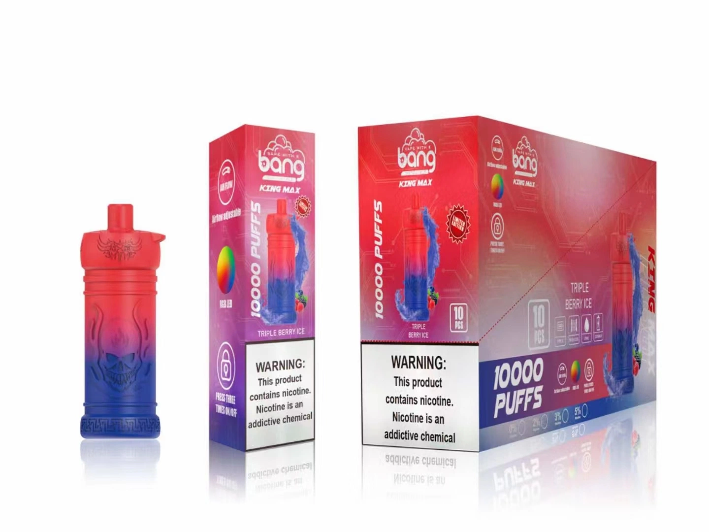 5000 inhalaciones vaporizador desechables XXL Bc Bang Bang el rey 8000 10000 Puff con 10 sabores 650mAh Batería recargable de Mayorista/Proveedor de cigarrillos electrónicos I Vape