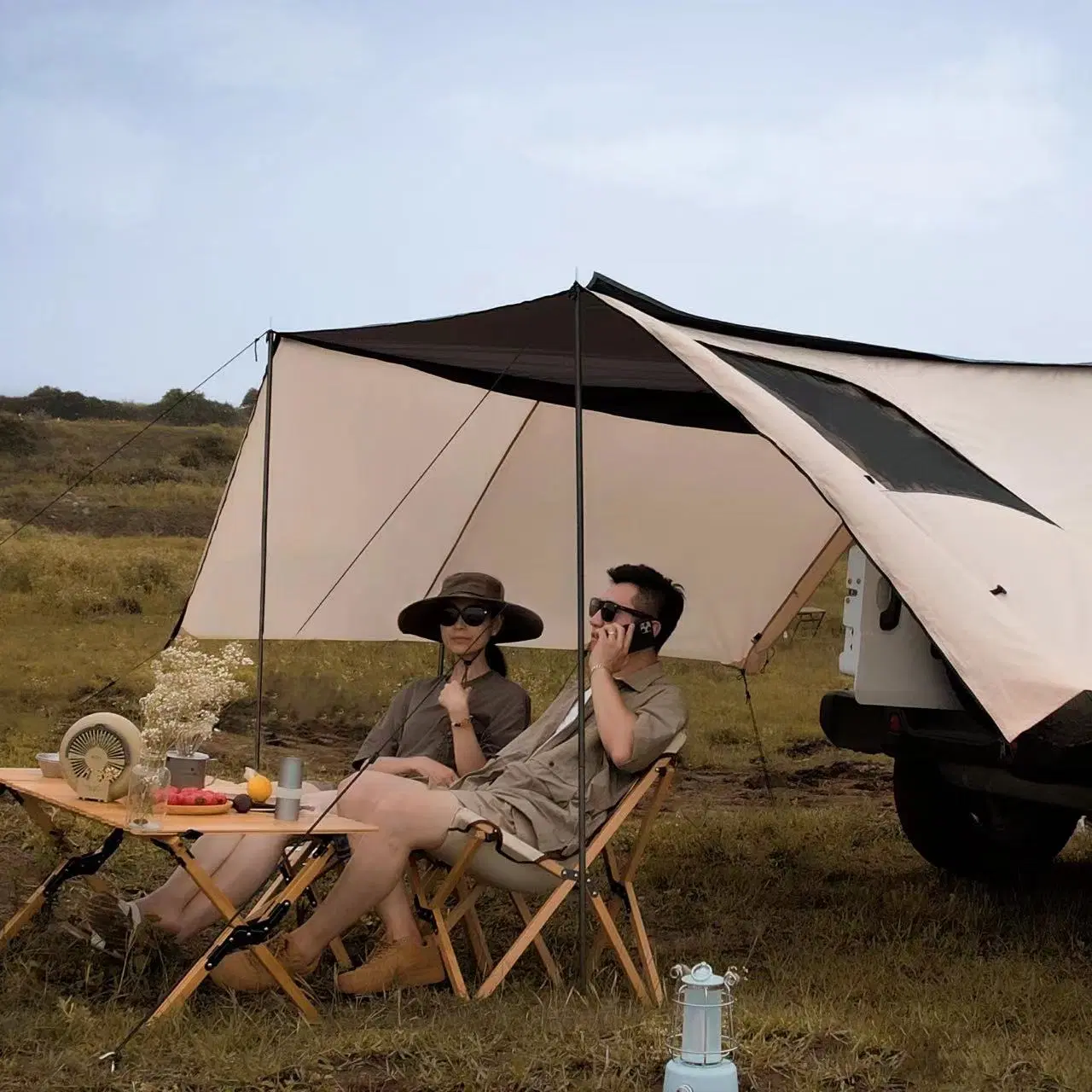 Trasera del coche de camping al aire libre Tienda Accesorios de coche equipo para acampar