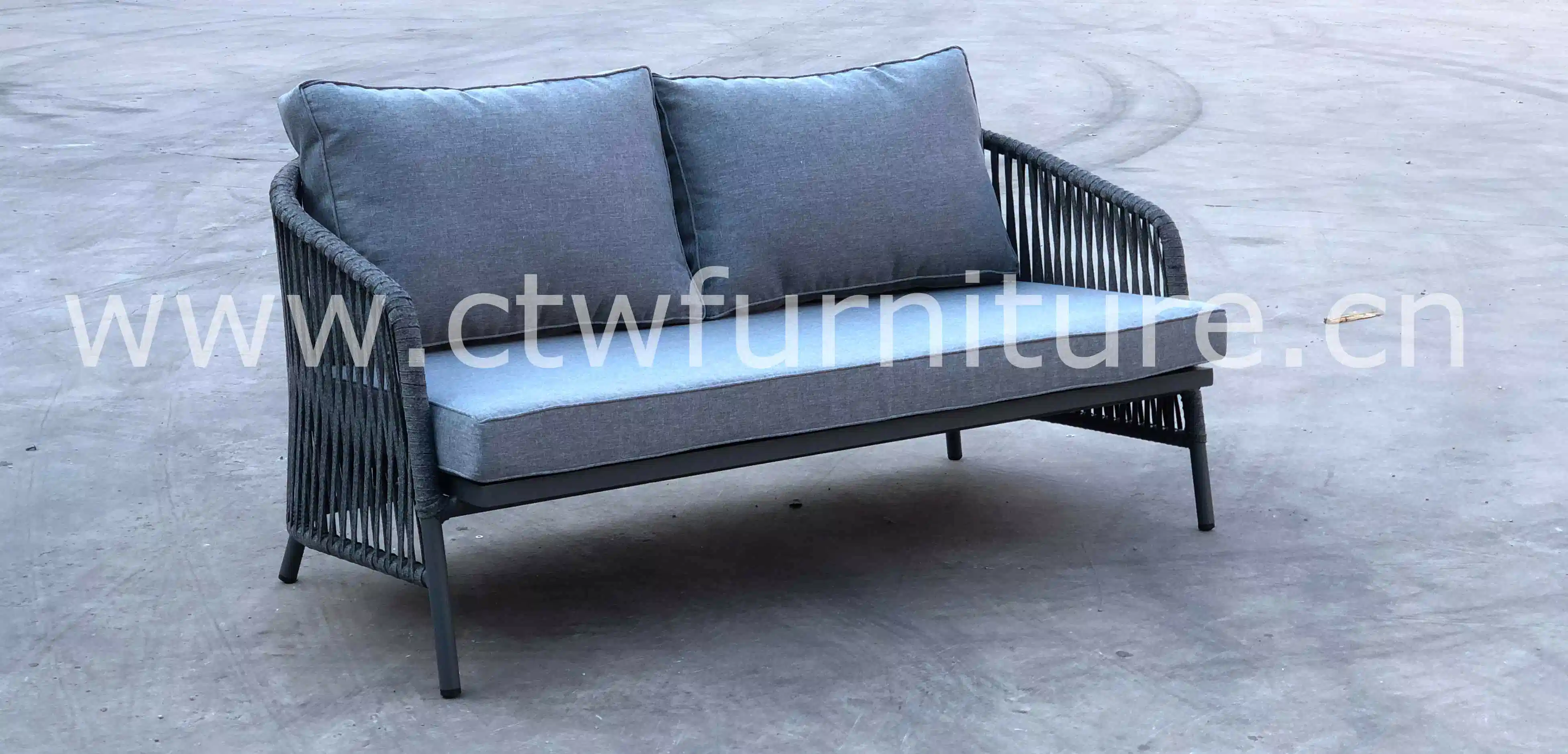 Conjunto de móveis Morden Aluminium Rope Outdoor Garden Leisure Patio Sofa
