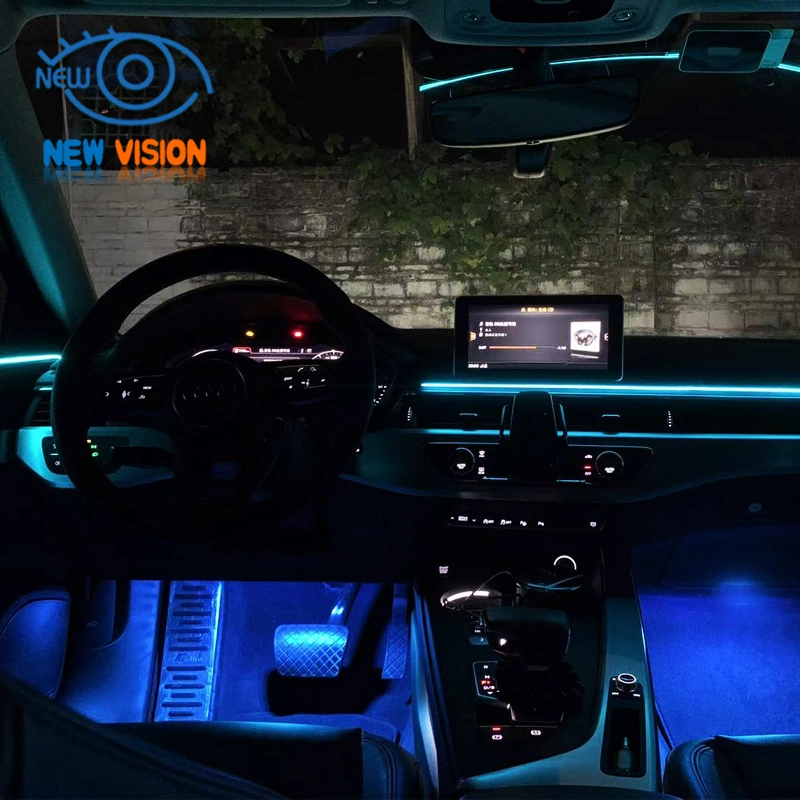 Le kit voiture acrylique intérieur personnalisé Bande LED Lampe atmosphère app sans fil de commande de l'éclairage ambiant pour voitures de poignée de portes