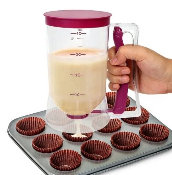 Panquecas bolo cookie muffins waffles massa dispensador creme Speratator medição Ferramentas de cozedura de copo