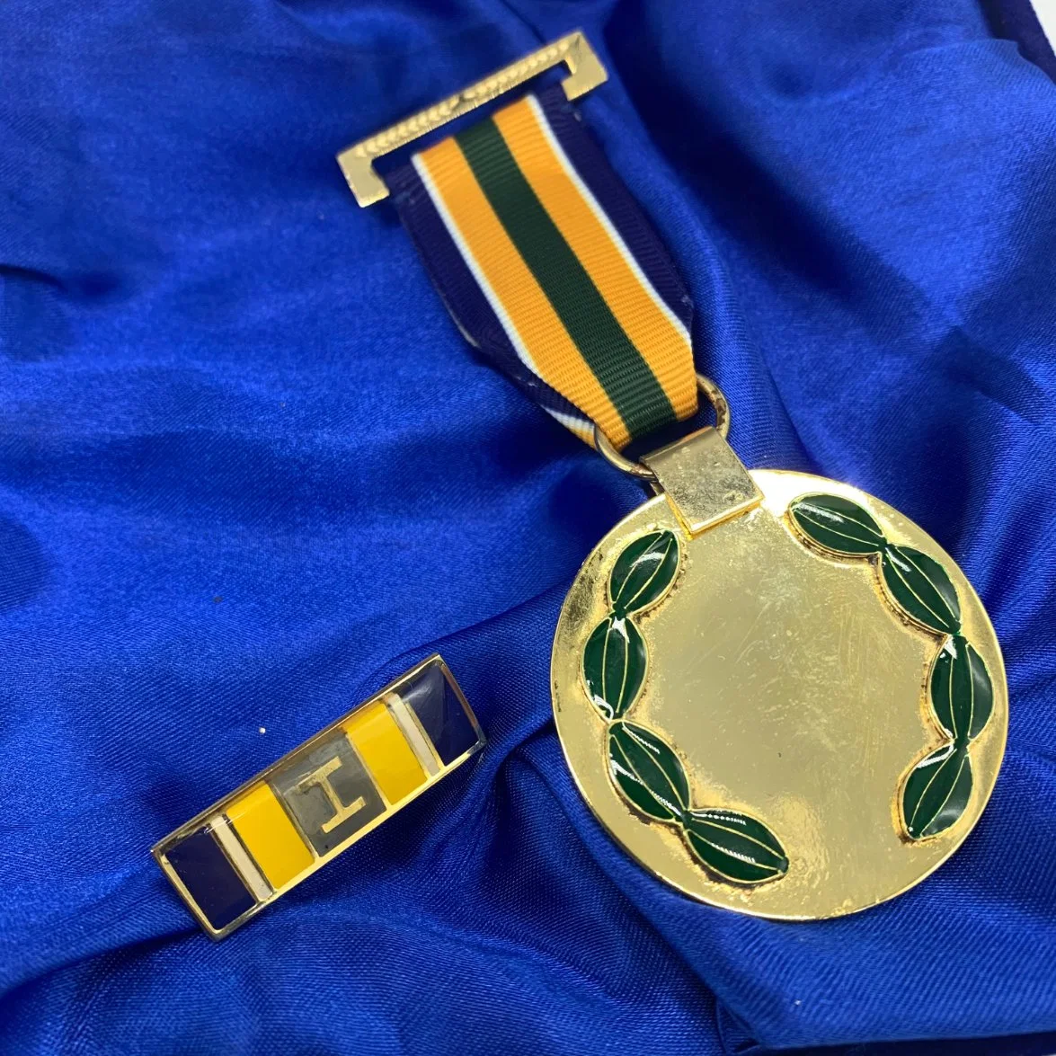 Leon China fábrica de Medallones de Metal Fabricante Diseño a medida 3D Ejército Logo recuerdo Metal aleación de zinc Medallas militares con cintas