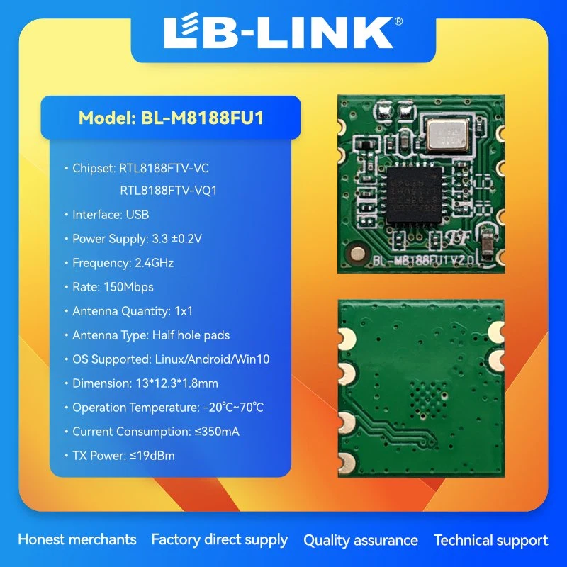 MODULE WLAN 1T1R monobande HAUTEMENT intégré LB-LINK BL-M8188FU1