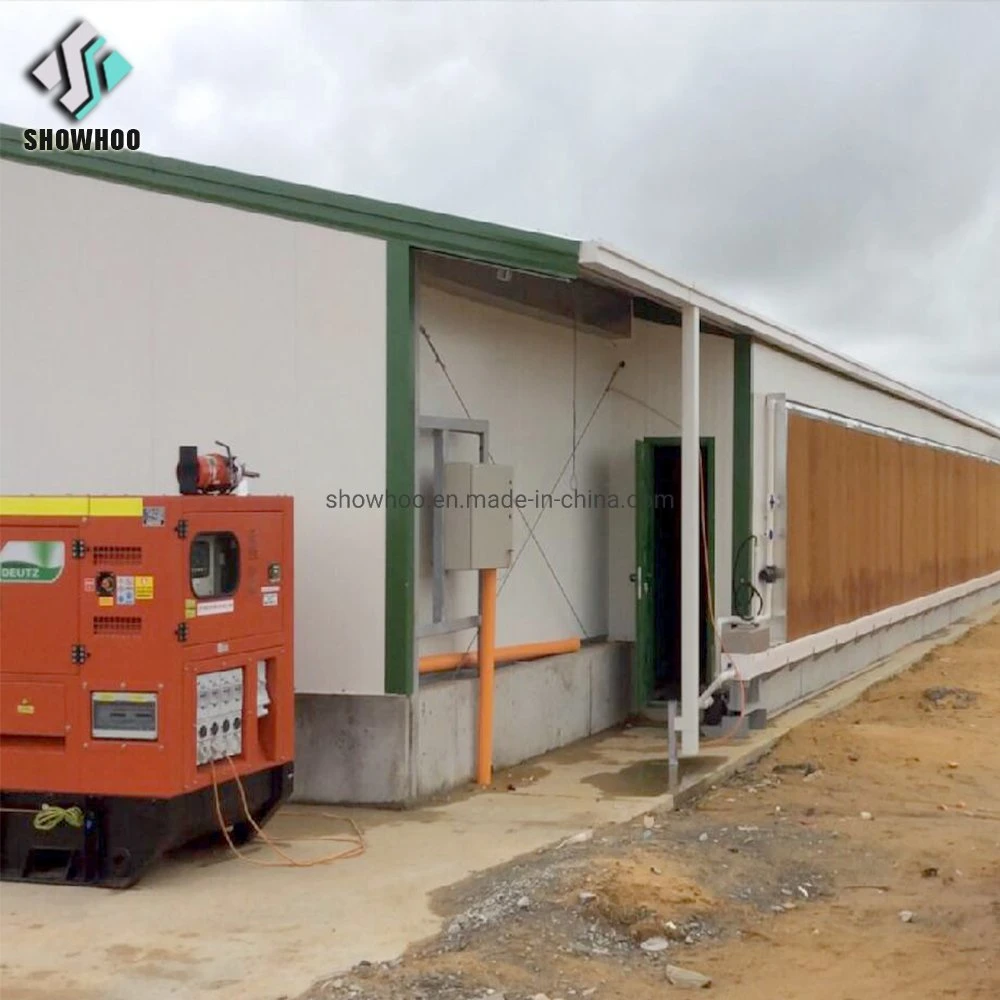 Prefabricated Steel Structure Chicken House Closed System Sheet Metal Poultry Building