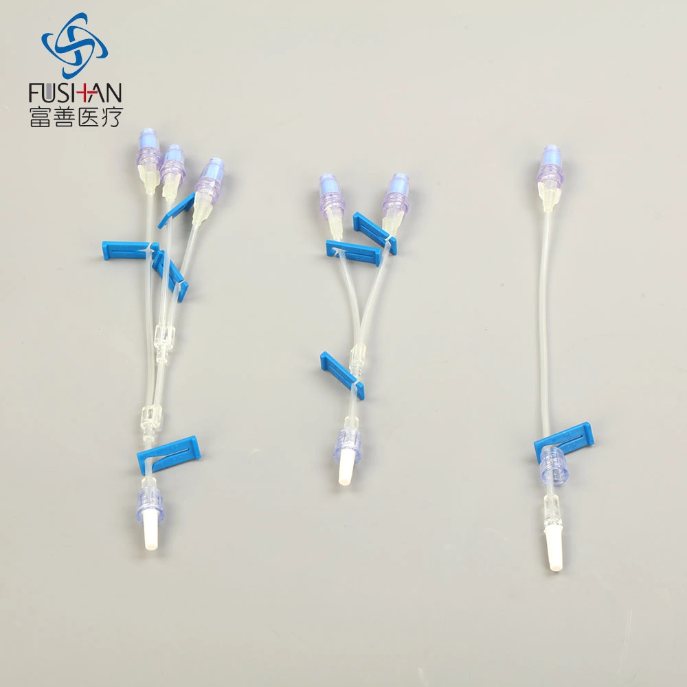 Fushan Factory Medical Consumer Hospital PU Material Einweg Doppel Lumen Zentralvenöser Katheter, ISO-OEM erhältlich