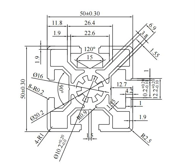 Mk-10-5050LC Hersteller von industriellen und konstruktiven Aluminium-Extrusionsprofilen