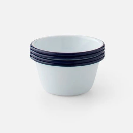 White Puddin Enamel Bowl 80ml 500ml Bowl Sets