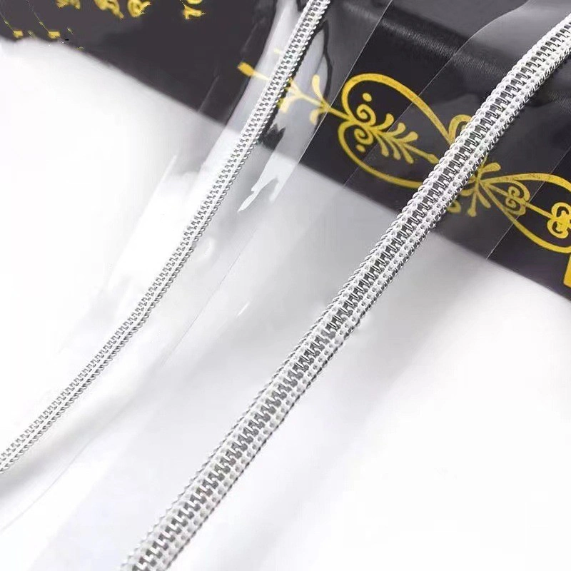 Hot-Sale 5# TPU EVA PVC Transparent Zipper White Tape Clear Long Chain Nylon Zipper for Fashion Bag