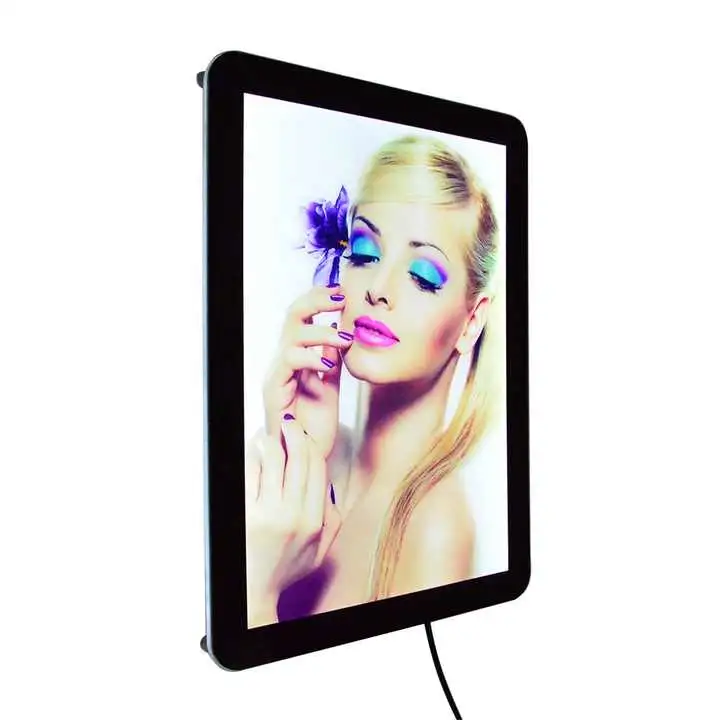 A4 LED Slim Light Box Photo Poster Board Aluminum Snap Frame