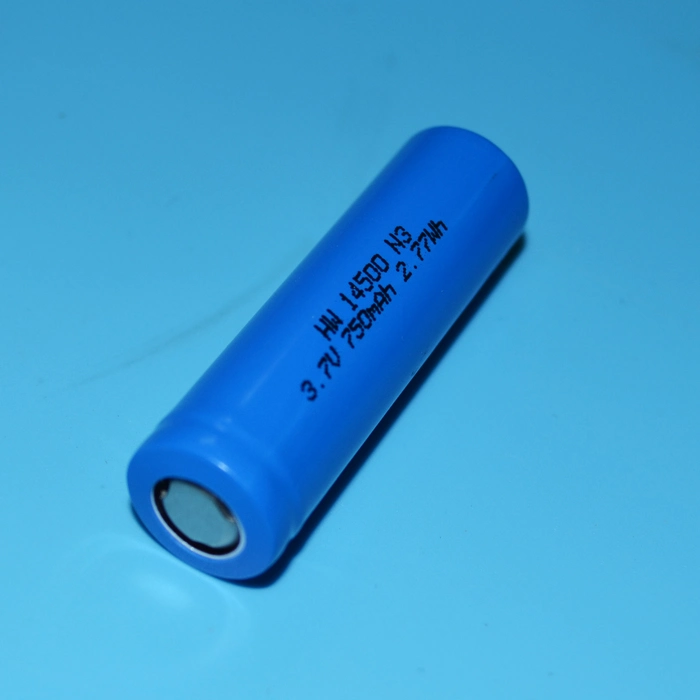 AA Size 14500 3.7V 750mAh Lithium Ion Cell for Flashlight