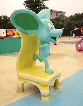 Yellow and Blue Miky Mouse Spray with Fiberglass for Children Play