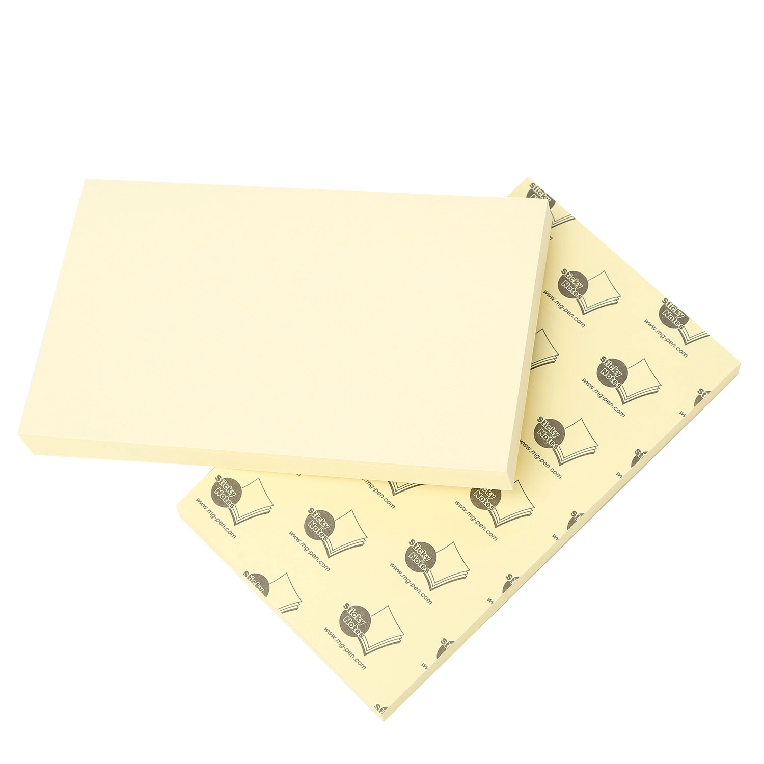 Hot Sale 3' X3', 100 pages Poly Pack carré de bureau amovible Sticky Notes plaquettes Mémo jaune