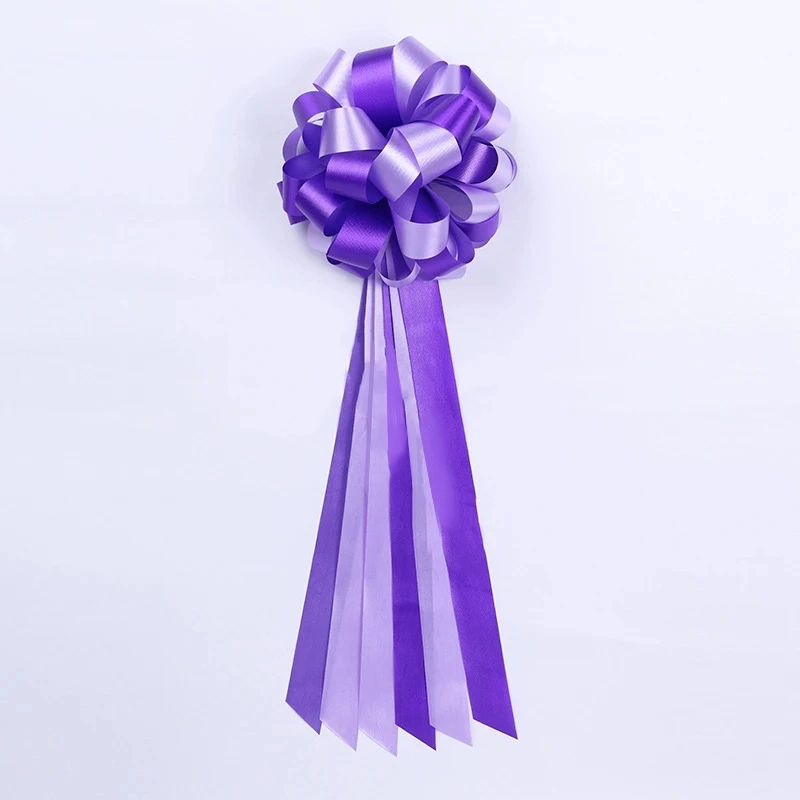 Flower Shop Party Wedding Car Large Two-Color Bow Flower Ball Gift Hand Pull Flower Pull Bow