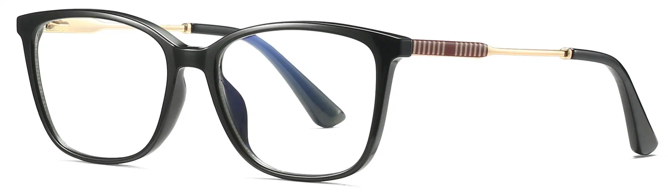 Lightweight Women&prime; S Optical Glasses with Engraved Metal Temples