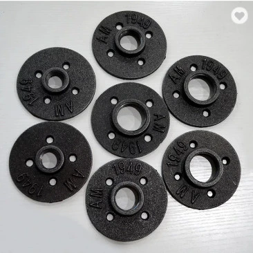 Dn15 Dn 20 Black Cast Iron Loft Carbon Steel Fittings and Flange for Flange Steampunk Furniture Elbow