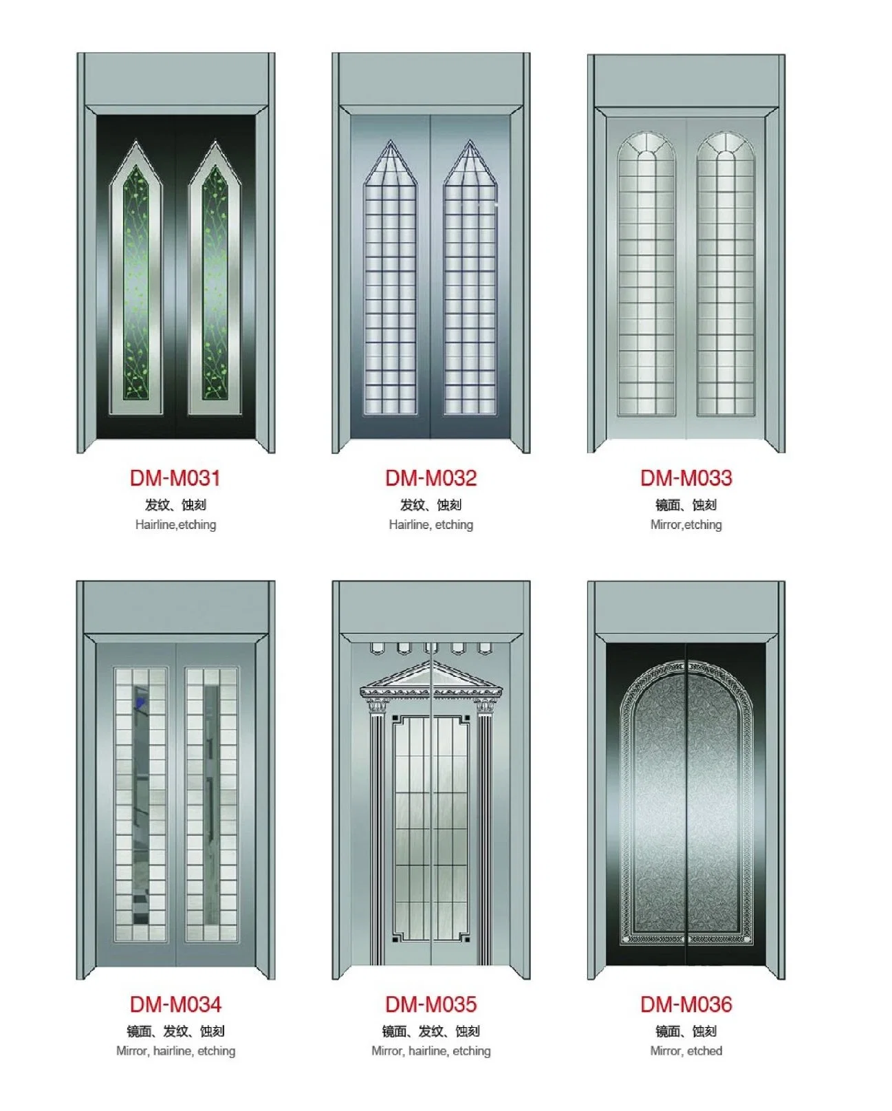 Passenger Elevator Mitsubishi Door Panels with Frame Elevator Lift Parts Home Lift Door Panels for Landing Door
