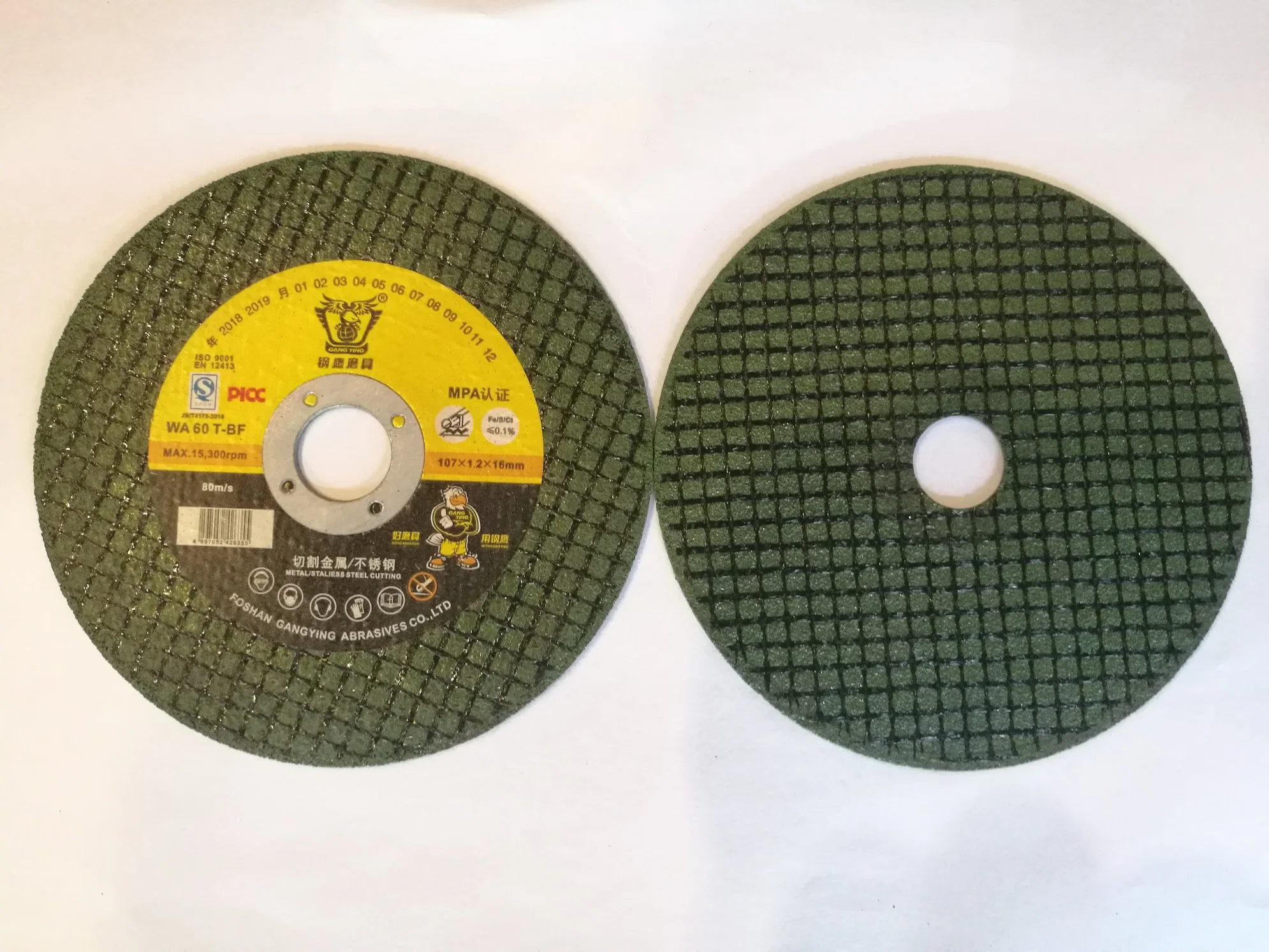 107*1.2mm Green Abrasive Cutting Disc for Steel and Stainless Steel