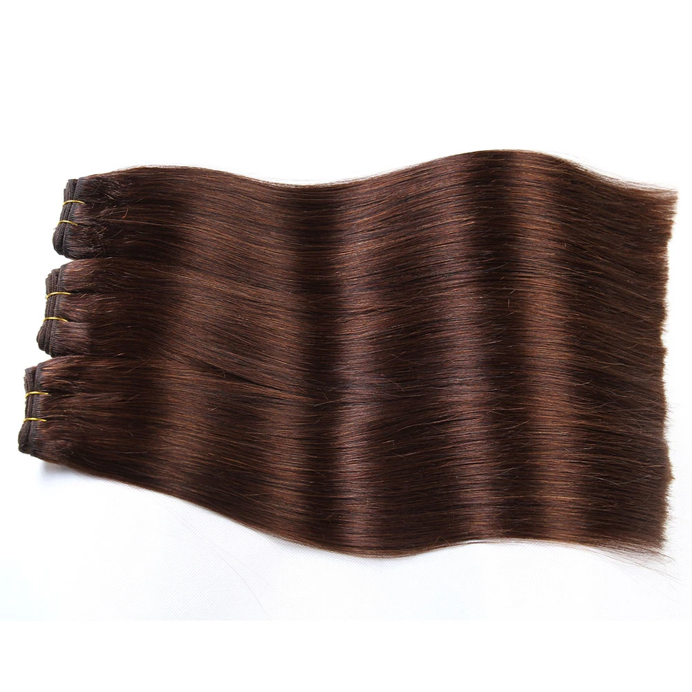 Machine Weft Double Drawn Quality 100% Virgin Straight Human Hair