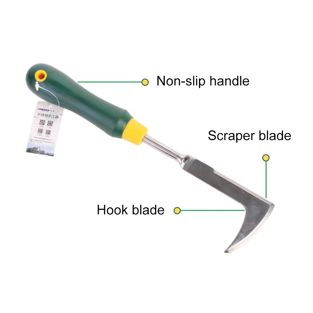 Garden Weeds Remove Tools Stainless Steel Yard Weeding Garden Weeder Hand Tools Mirror Polishing Tools Garden Accessory