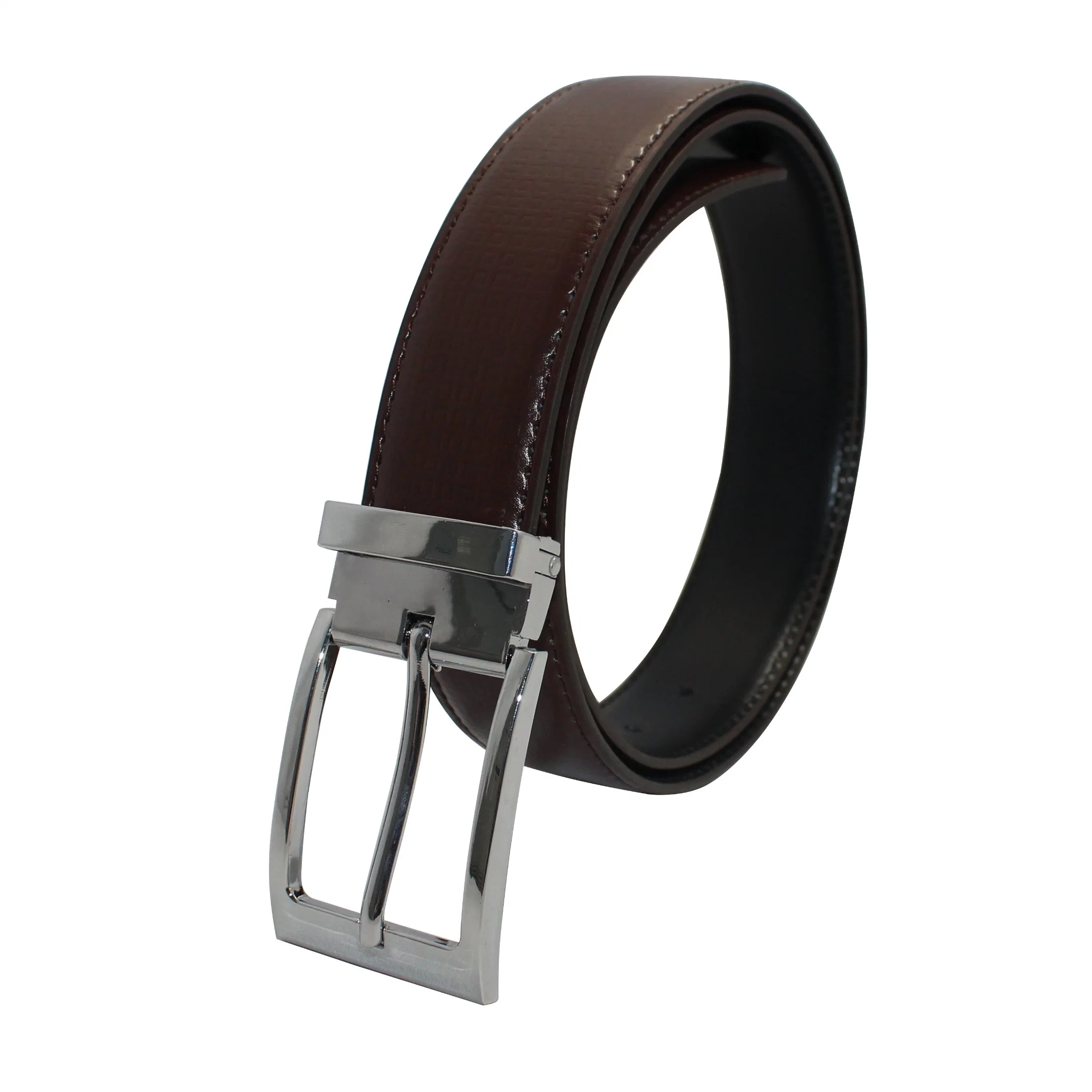 Wholesale/Supplier Custom Designer Fashion Brand Reversible Belt Rotated Buckle (35-23043)