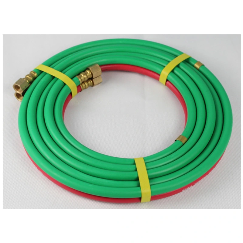 R Grade 1/4''x 50FT Rubber Twin Welding Hose with Fittings