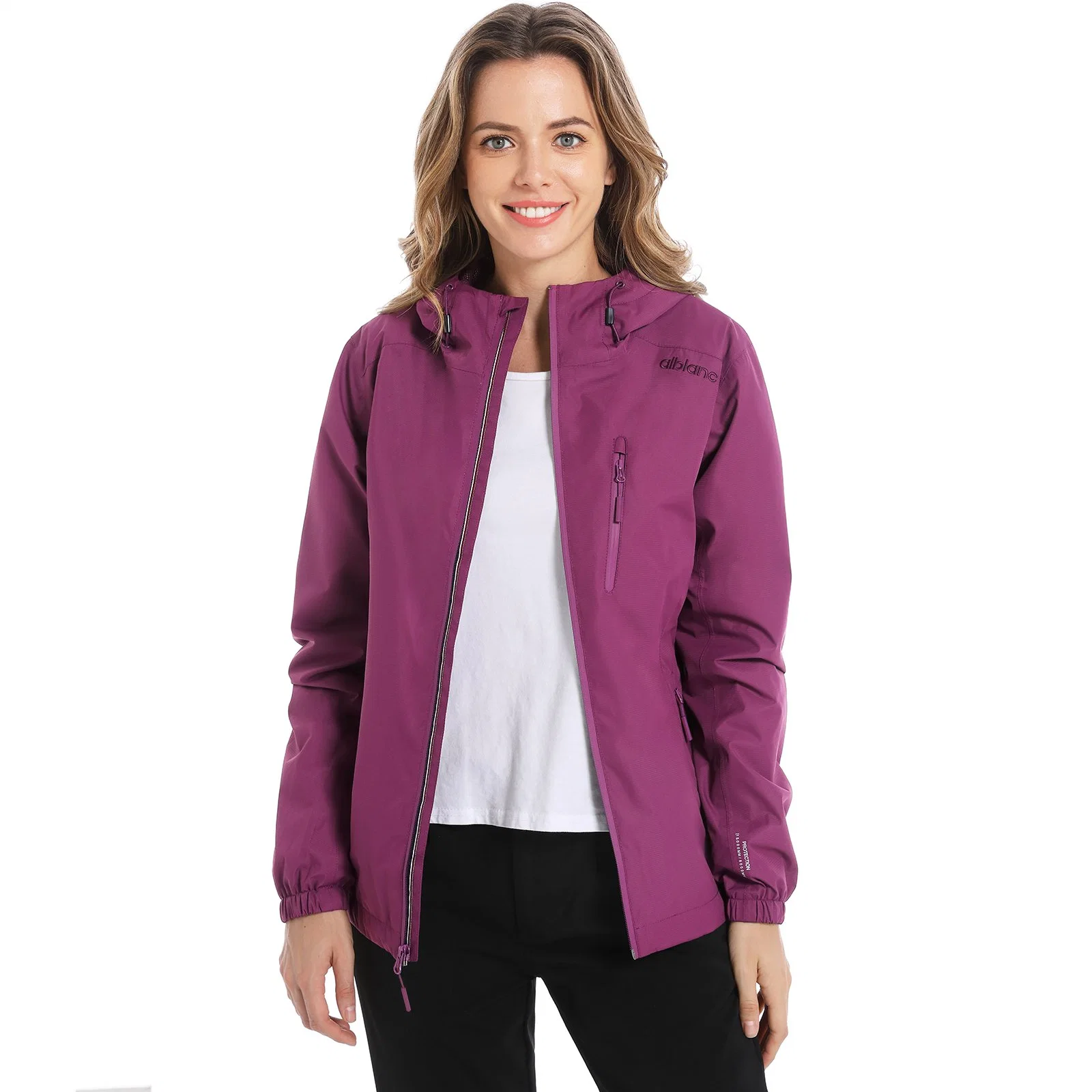 Women Windproof Breathable Claiming Outwear Waterproof Outdoor Sport Jacket with High Quality Fabric