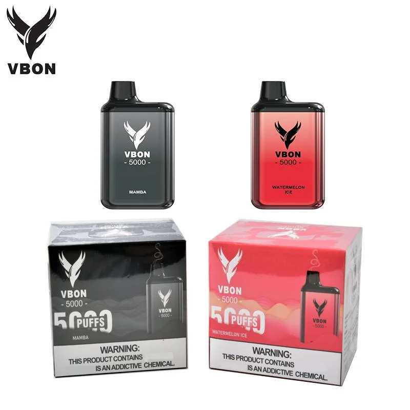 Shenzhen fábrica Vbon Bar Mesh Coil 5000 Puffs Disposable NIC E Cigarete