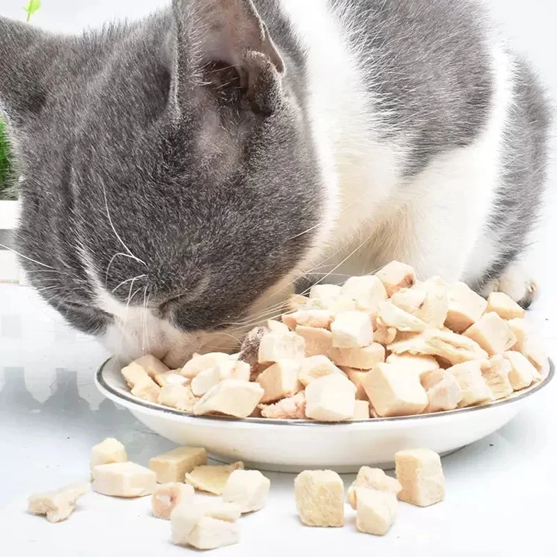 Gefriergetrocknete Katze Snack Treats Gefriergetrocknete Hühnchen Nuggets Gemischtes Haustier Essen