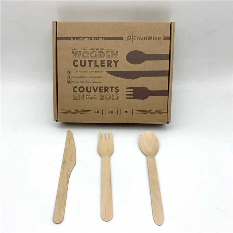 Biodegradable Bulk Birch Wood Wooden Cutlery Set