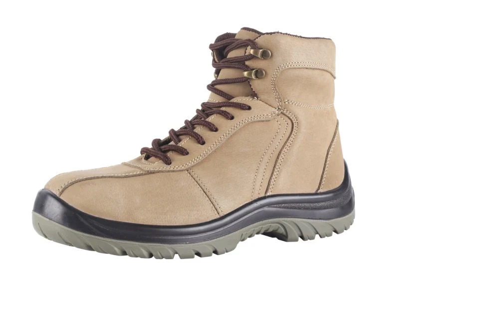 Cow Leather Work Safety Boot with Steel Toe Cap and Plate