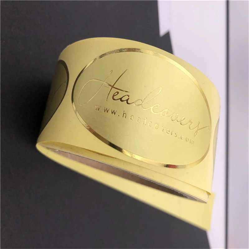 Золотая фольга штамповки матовый черный круглый бумажный ярлык наклейки пользовательские пользовательские Gold Серебристая наклейка пленки