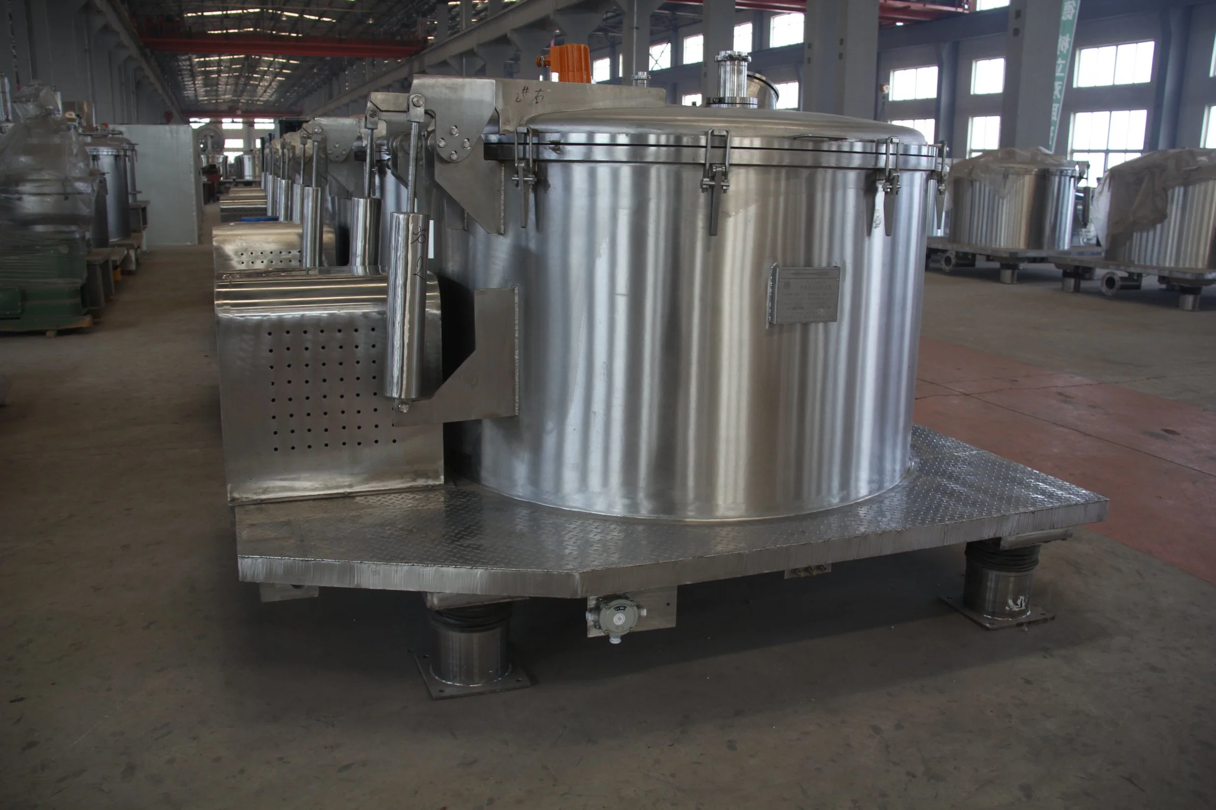 Pd Series Bag Lifting Discharge Flat Plate Filter Coconut Oil Centrifuge Machine