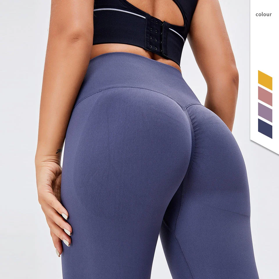 Logotipo personalizado cintura alta Scrunch Butt Deporte entrenamiento gimnasio de la mujer perfecta Leggings