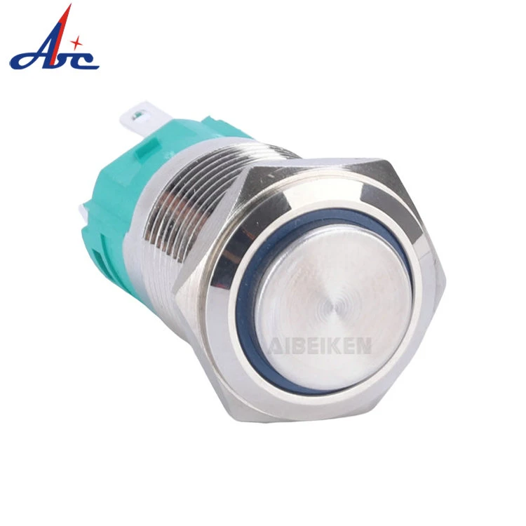 16mm Reset Momentary Metal Push Button Switch 3A/250V Copper Plated Nickel Silver Push Button Switch