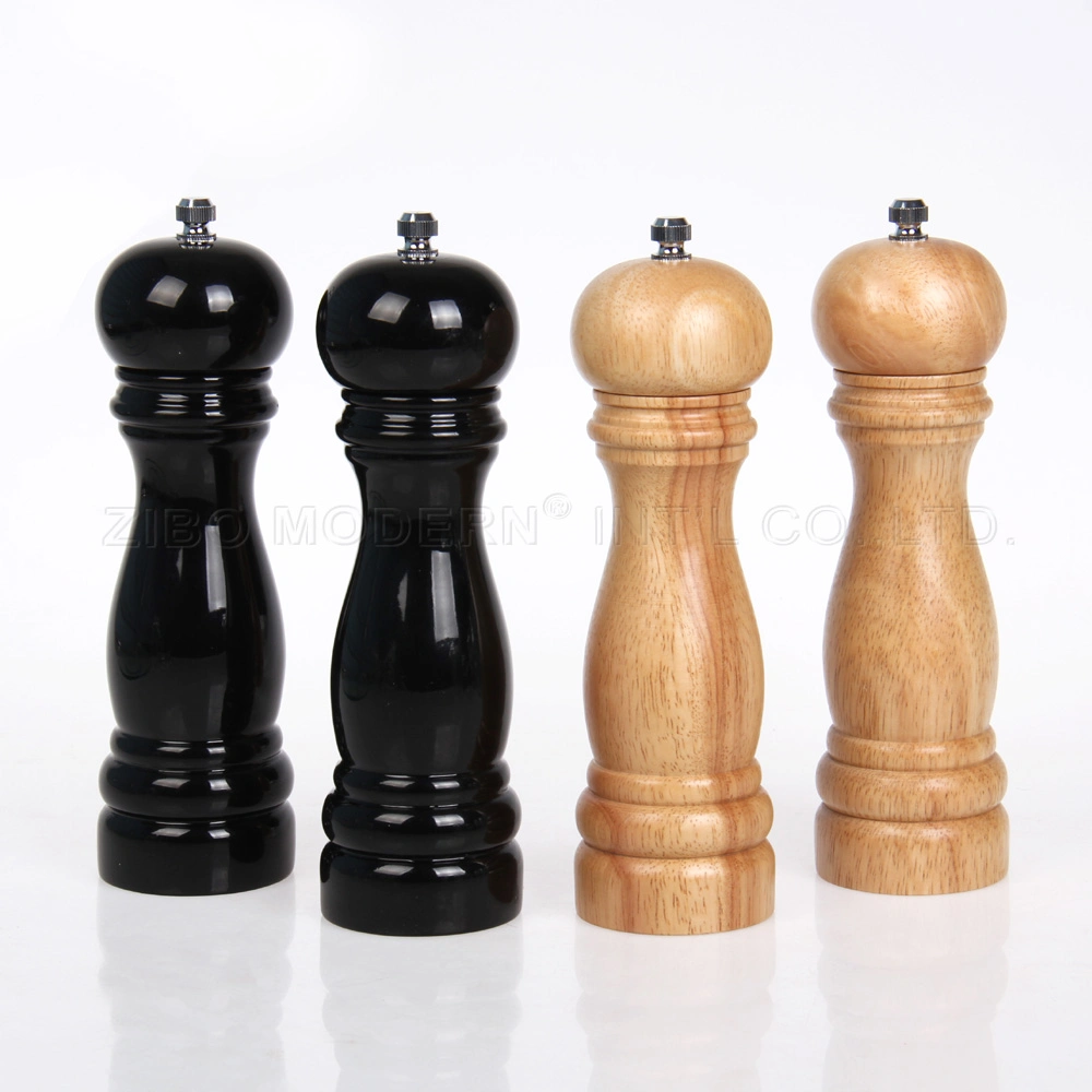 Pepper Mill Wood Ceramic with Strong Adjustable Ceramic Grinder, Herb Grinder Herb Mill Spicy Grinder Spicy Mill