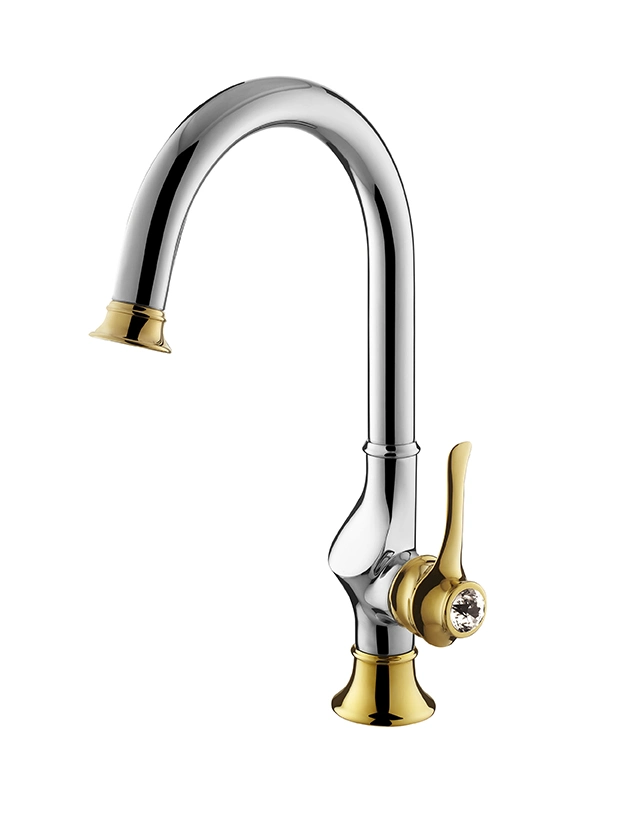 Bad-Accessoires Sanitärkeramik Single Handle Massive Brassthree Hole Wasserhahn Mischer